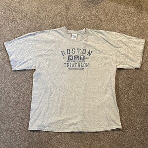 Gildan Light Gray Boston Triathlon T-Shirt